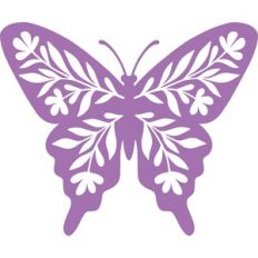 butterfly silhouette with flowers