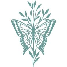 butterfly with leaves