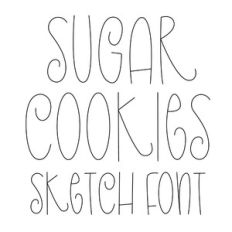 BFC Sugar Cookies Christmas Sketch Font