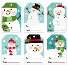 Print and Cut Christmas Snowman Tag Bundle