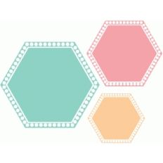 dotted frame hexagon nesting shapes