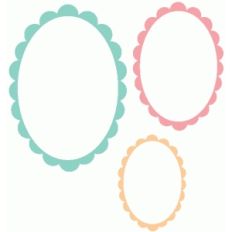 scallop oval nesting label shapes
