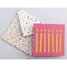 mini birthday candle card and envelope