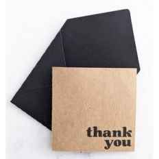 mini thank you card and envelope