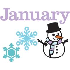 January embellishments or bulletin board art