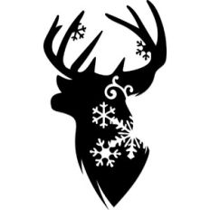 Winter Deer Snowflakes