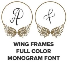 WING FRAMES FULL COLOR MONOGRAM FONT