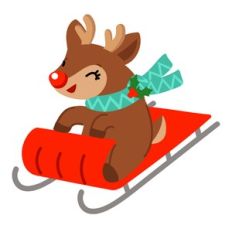Rudolph the Red Nosed Reindeer Sledding