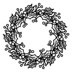 christmas holly wreath