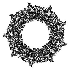 Christmas detailed holly wreath