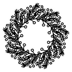 Christmas pine wreath