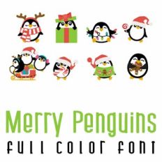 Merry Penguins Full Color Font