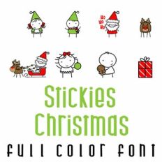 Stickies Christmas Full Color Font
