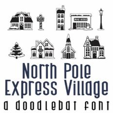 North Pole Express - Village Doodlebat Font