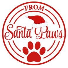 Santa Paws Christmas Label