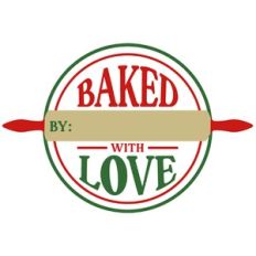 Custom Baked With Love Label