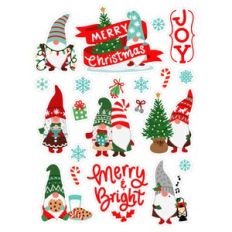 Merry Christmas Gnome Stickers