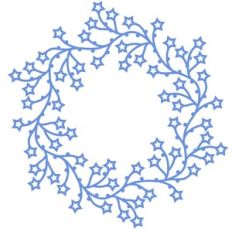 Hollow Stars Wreath Circle Frame