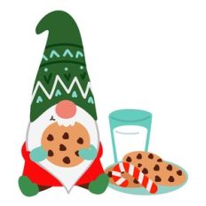 Gnome Eating Santa's Cookies