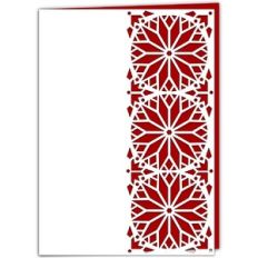 Star Flower Geometric Lace Edged Card