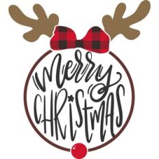 merry christmas bow reindeer