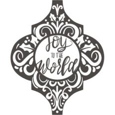 joy to the world tile ornament