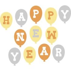 happy new year balloons