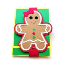 Gingerbread Women Matchbook Bag Topper