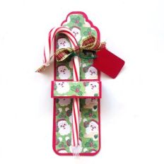 Christmas Cane Tag Treat Holder