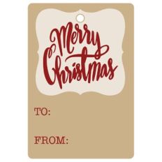 Gift Tag Merry Christmas