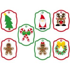 Christmas Tag Stickers Labels No Words