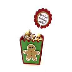 Gingerbread Popcorn Box with Pick