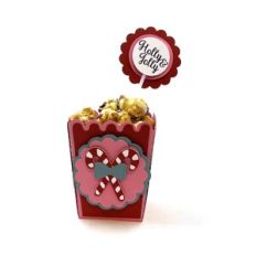 Candy Cane Popcorn Box with Pick