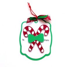 Candy Cane Christmas Tag
