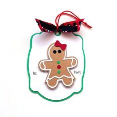 Gingerbread Woman Christmas Tag