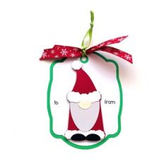 Santa Gnome Christmas Tag
