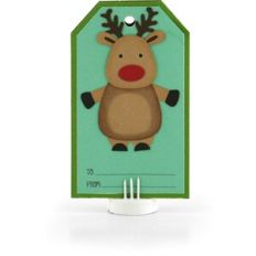 Christmas Tag Gift Card Holder Reindeer