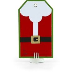 Christmas Tag Gift Card Holder Santa Suit