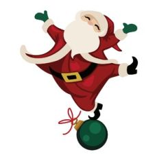 Retro Santa on Ornament