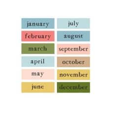Month Tags
