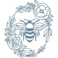 bee flower wreath