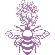 bee with flower bouquet