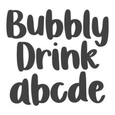 Bubbly Drink Brush Font
