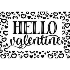 Hello Valentine Doormat Design