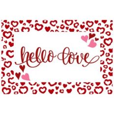 Hello Love Doormat Design
