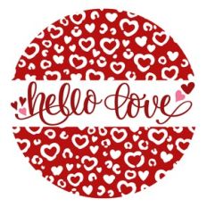 Hello Love Round Design