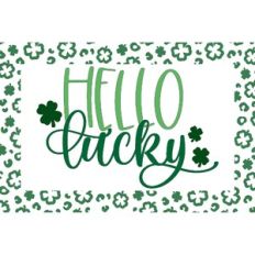 Hello Lucky Doormat Design