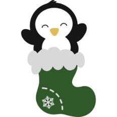 Penguin in Christmas Stocking