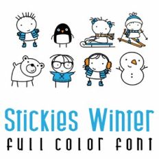 Stickies Winter Full Color Font