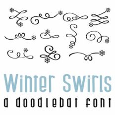 Winter Swirls Doodlebat Font